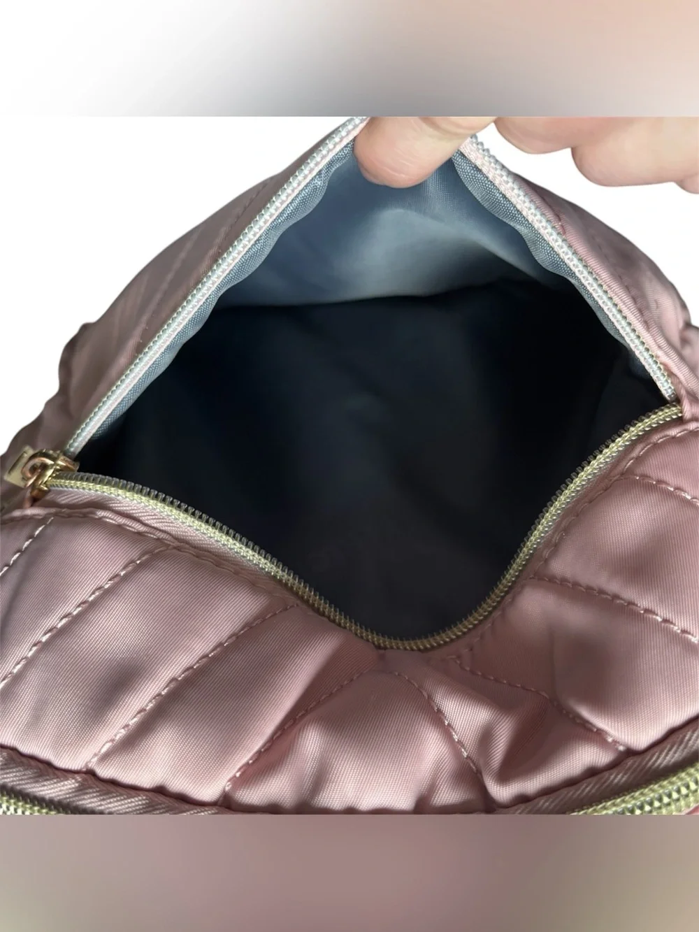 Matein Pink Quilted Backpack Zip Closure Pockets Padded Straps Top Handle